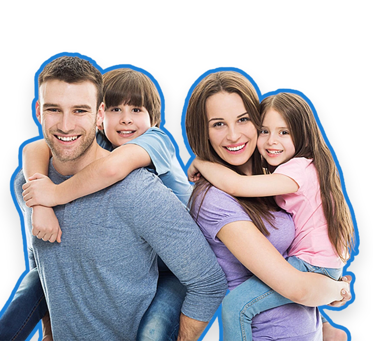 Happy family protected by insurance